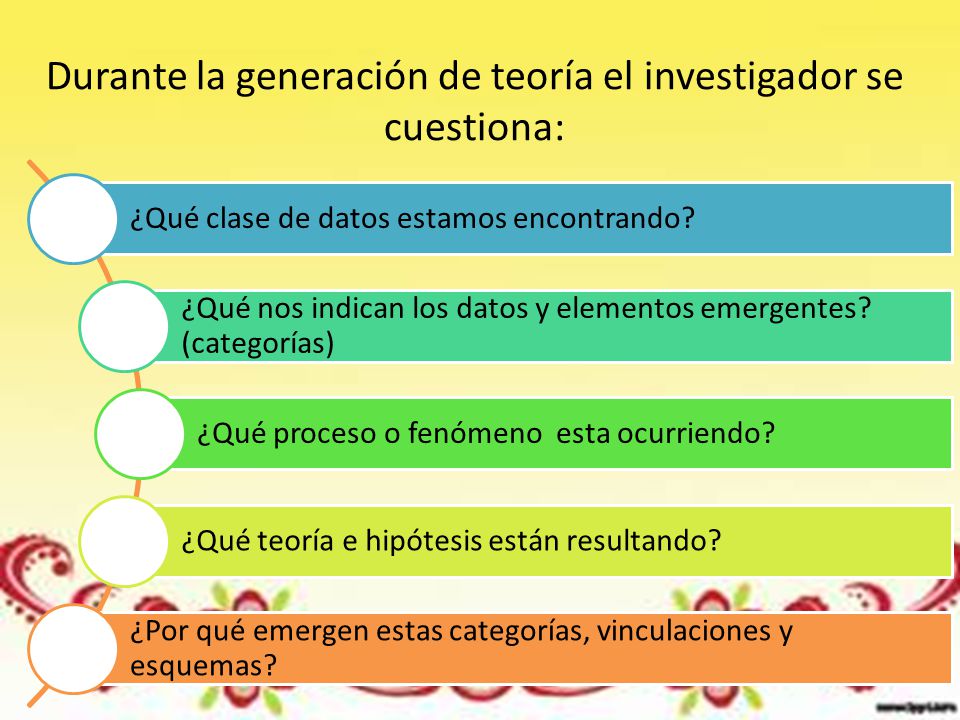 Durante la generación de teoría el investigador se cuestiona: