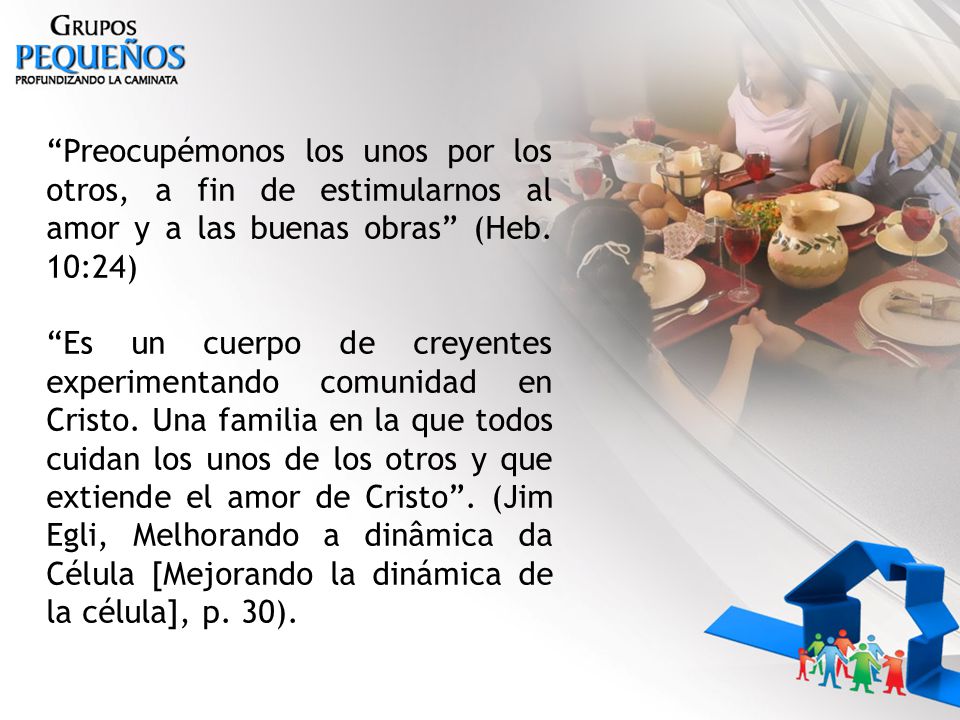 Preocupémonos los unos por los otros, a fin de estimularnos al amor y a las buenas obras (Heb. 10:24)