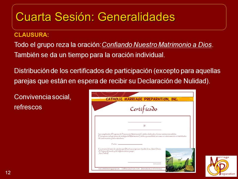 Cuarta Sesión: Generalidades