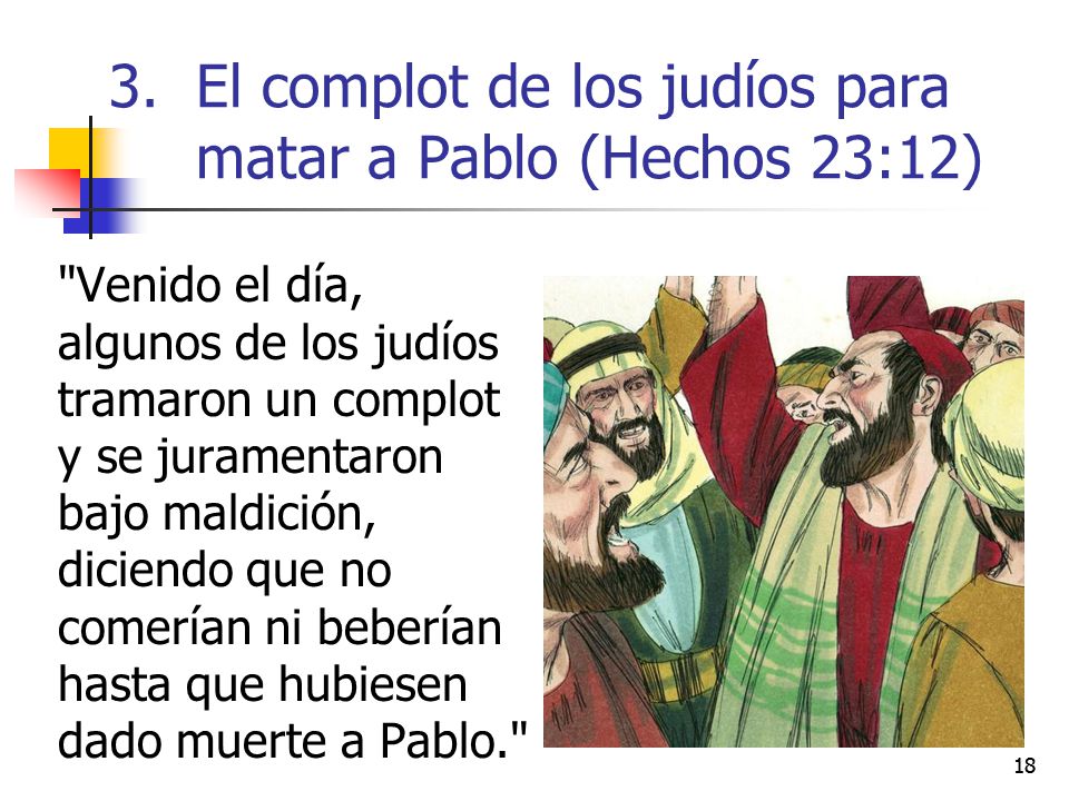 El complot de los judíos para matar a Pablo (Hechos 23:12)
