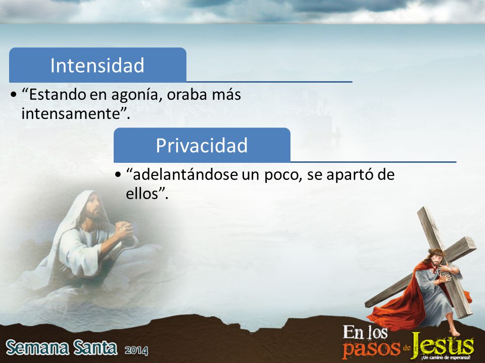Intensidad Privacidad Estando en agonía, oraba más intensamente .