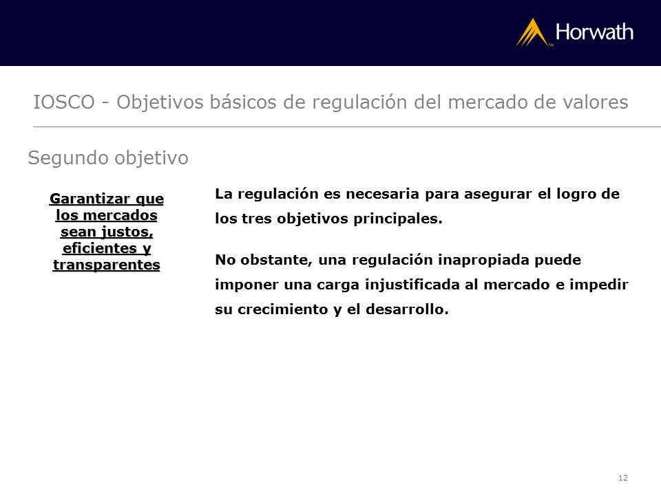 Garantizar que los mercados sean justos, eficientes y transparentes