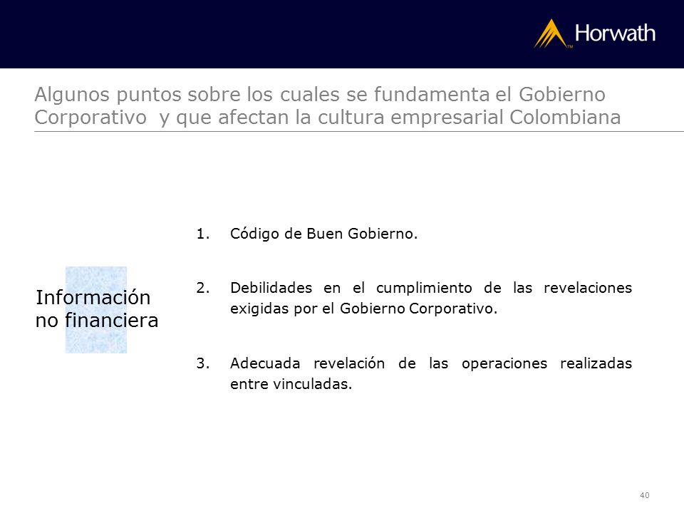 Algunos puntos sobre los cuales se fundamenta el Gobierno Corporativo y que afectan la cultura empresarial Colombiana