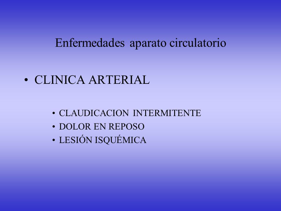 Enfermedades aparato circulatorio