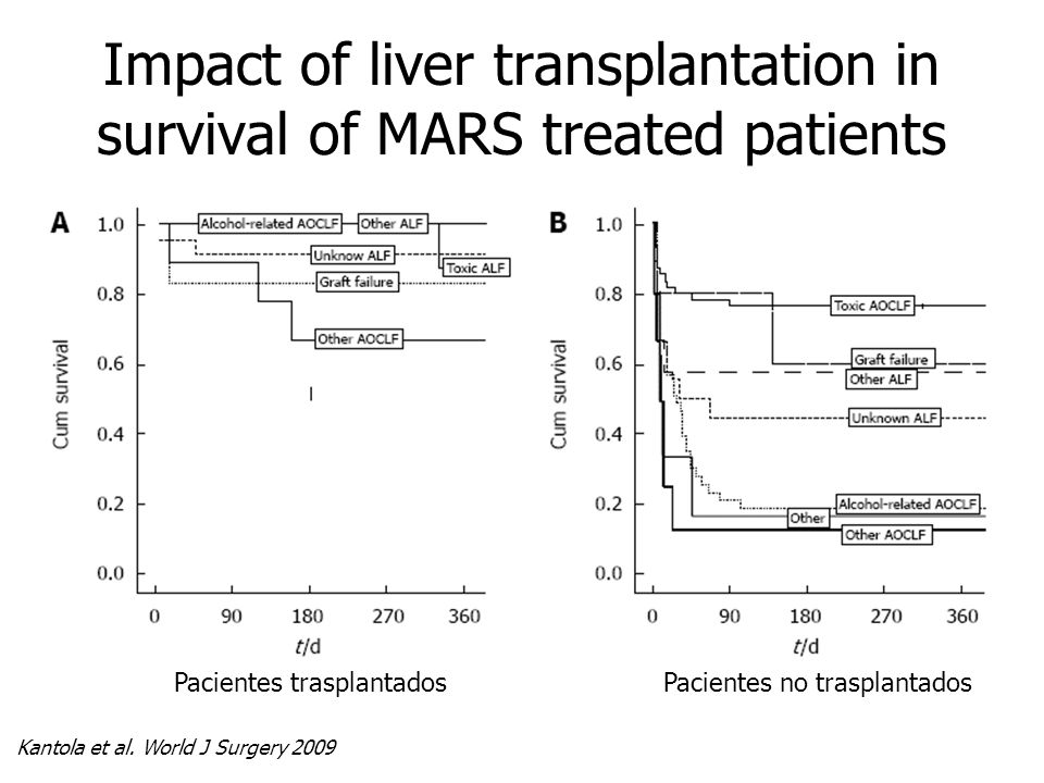 Impact of liver transplantation in survival of MARS treated patients