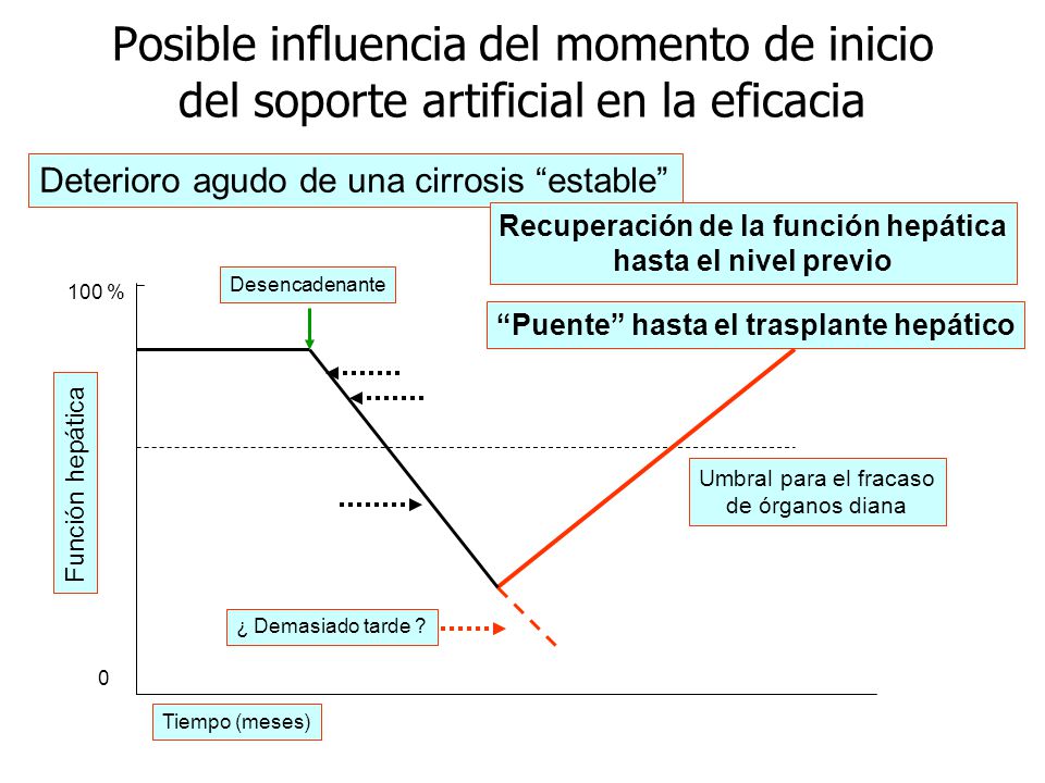 Posible influencia del momento de inicio del soporte artificial en la eficacia