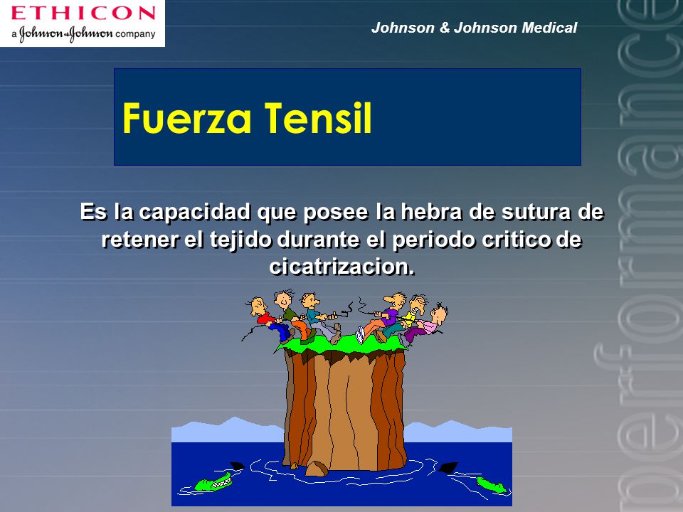 Fuerza Tensil Es la capacidad que posee la hebra de sutura de retener el tejido durante el periodo critico de cicatrizacion.