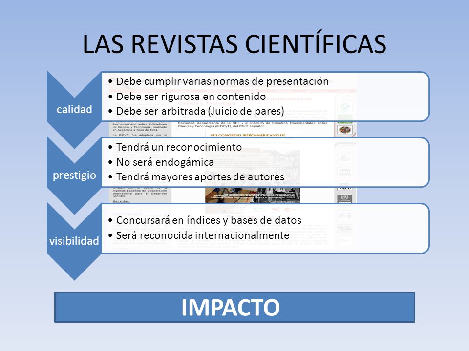 LAS REVISTAS CIENTÍFICAS