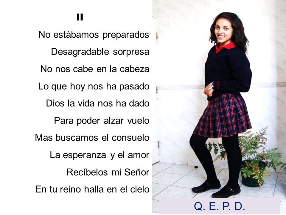 Q. E. P. D. II No estábamos preparados Desagradable sorpresa