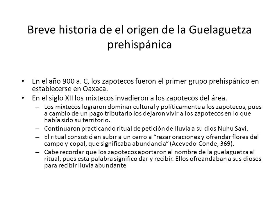 Breve historia de el origen de la Guelaguetza prehispánica