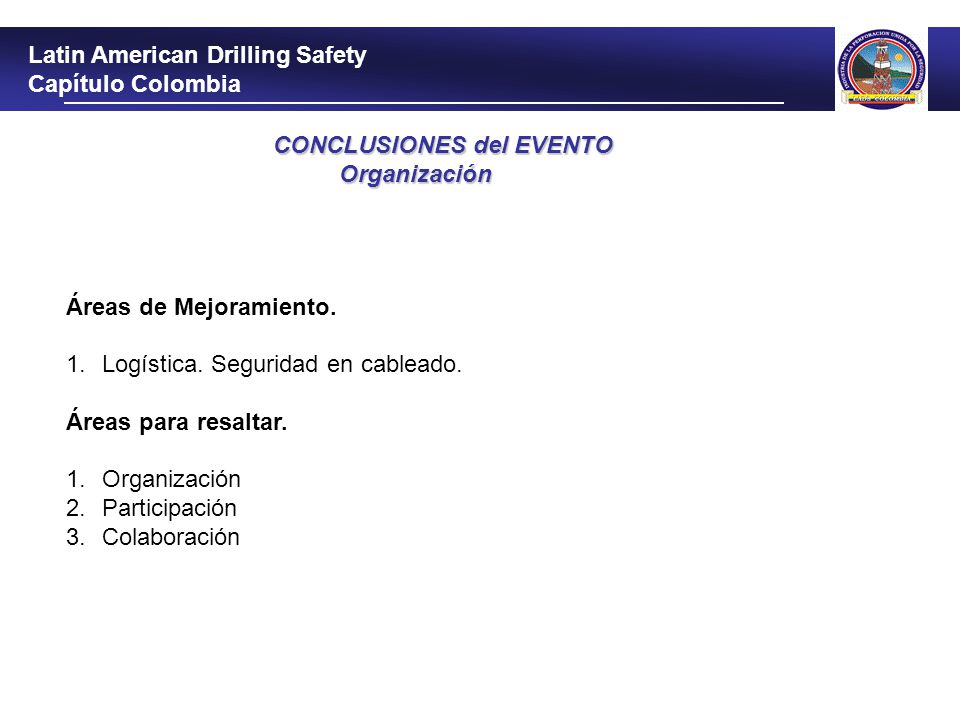 Latin American Drilling Safety Capítulo Colombia