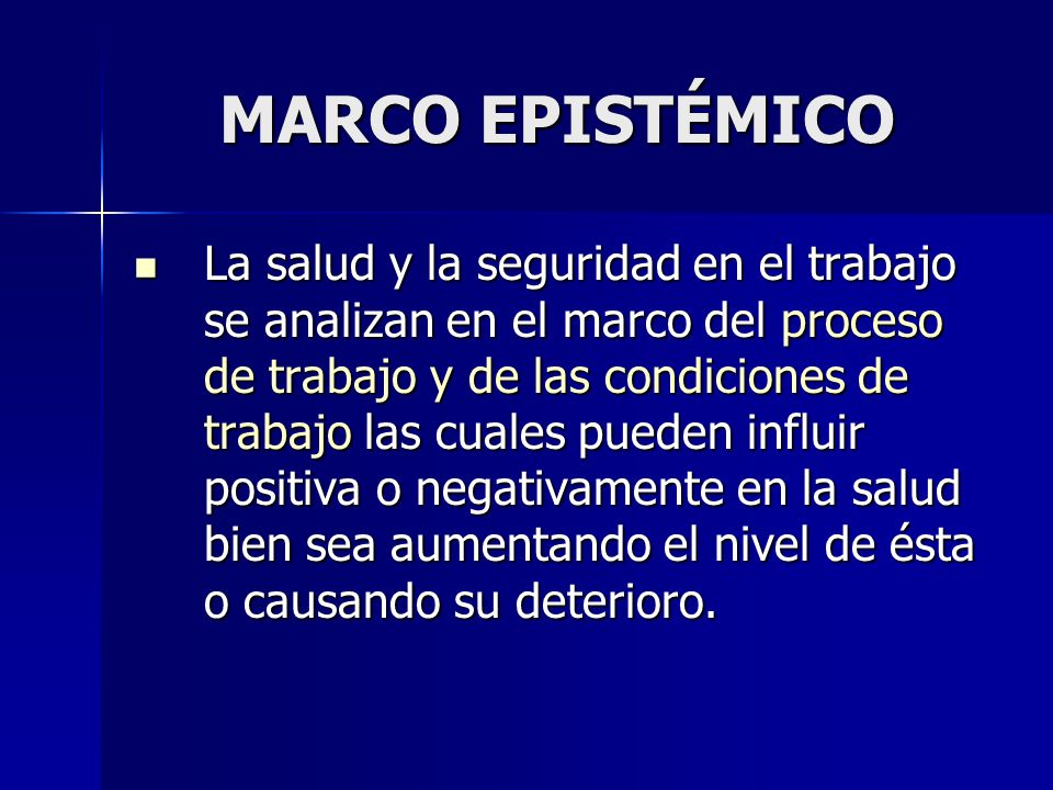 MARCO EPISTÉMICO