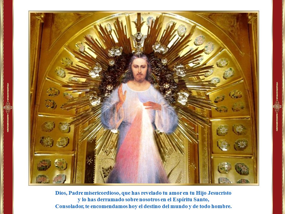 y lo has derramado sobre nosotros en el Espíritu Santo,