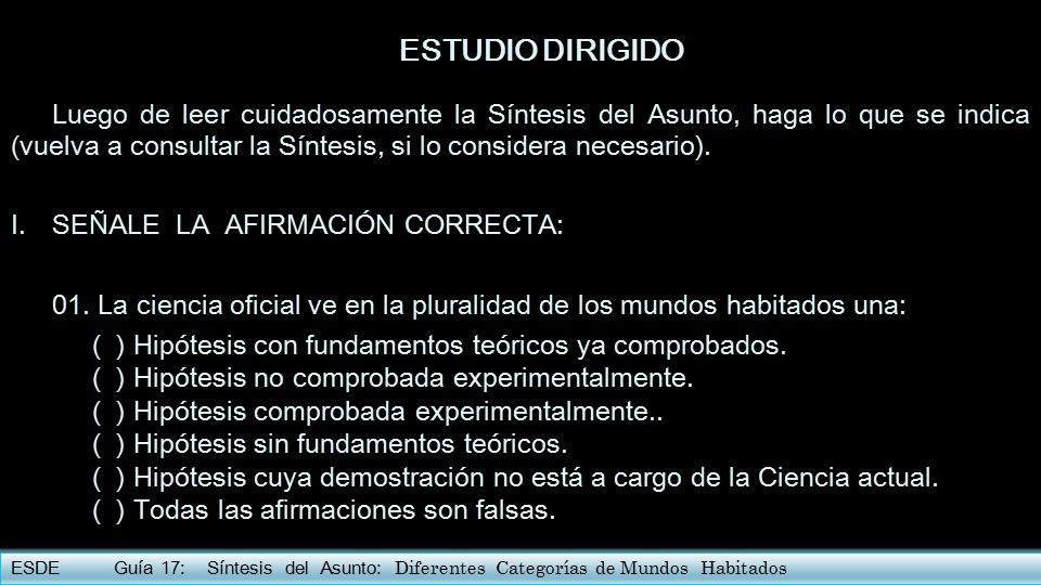 ESTUDIO DIRIGIDO