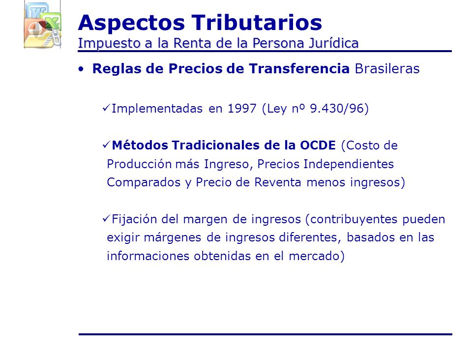 Aspectos Tributarios Impuesto a la Renta de la Persona Jurídica