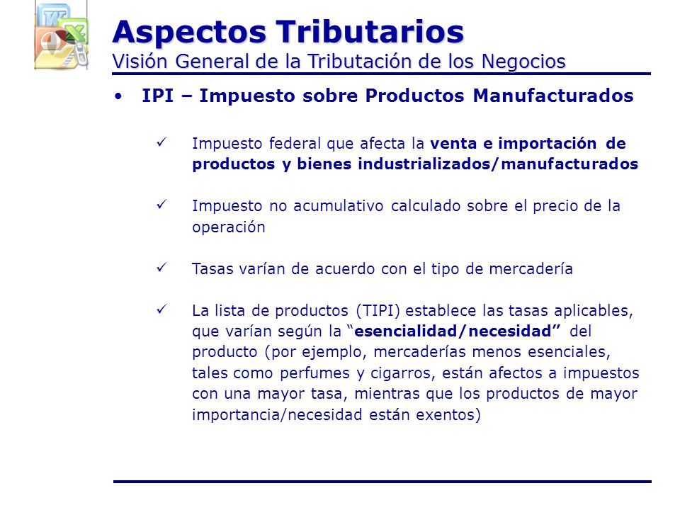 Aspectos Tributarios Visión General de la Tributación de los Negocios
