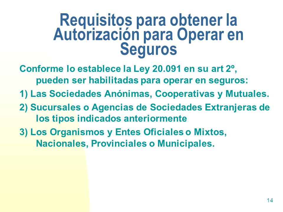 Requisitos para obtener la Autorización para Operar en Seguros