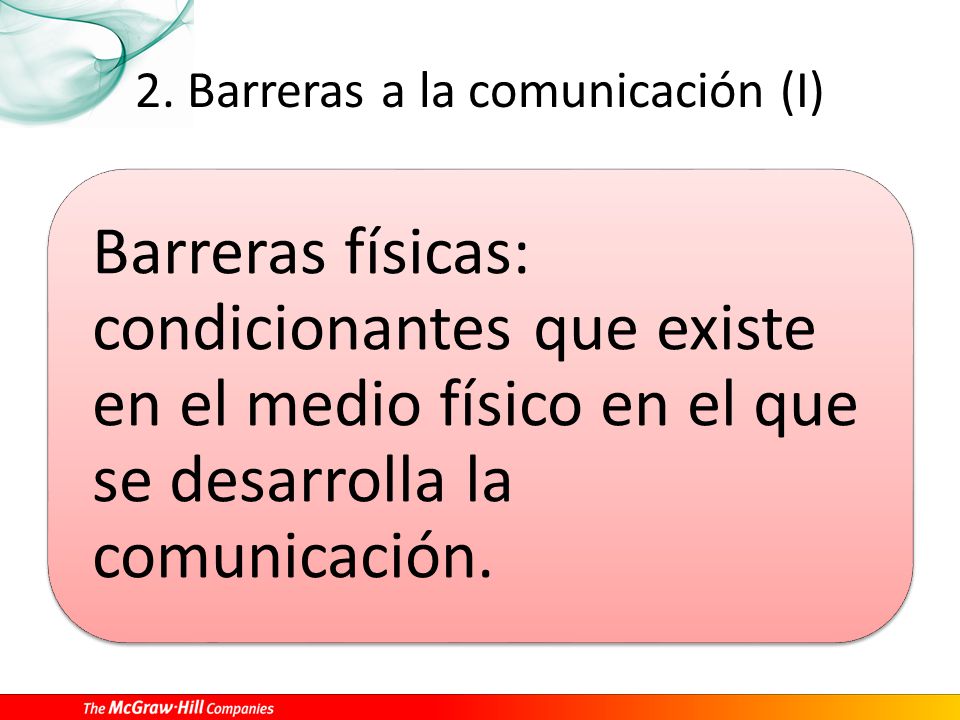 2. Barreras a la comunicación (I)