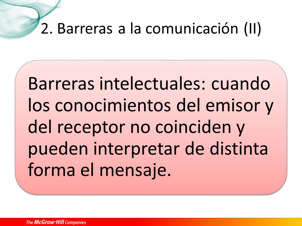 2. Barreras a la comunicación (II)