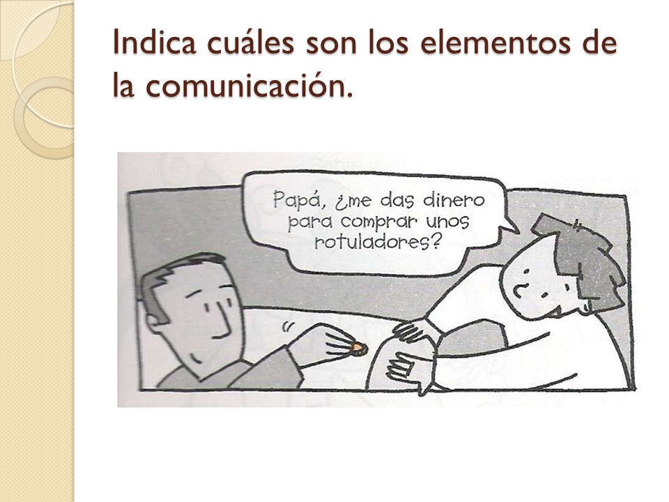 Indica cuáles son los elementos de la comunicación.