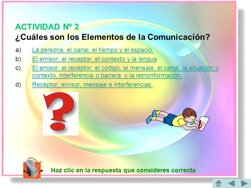ACTIVIDAD Nº 2 ¿Cuáles son los Elementos de la Comunicación
