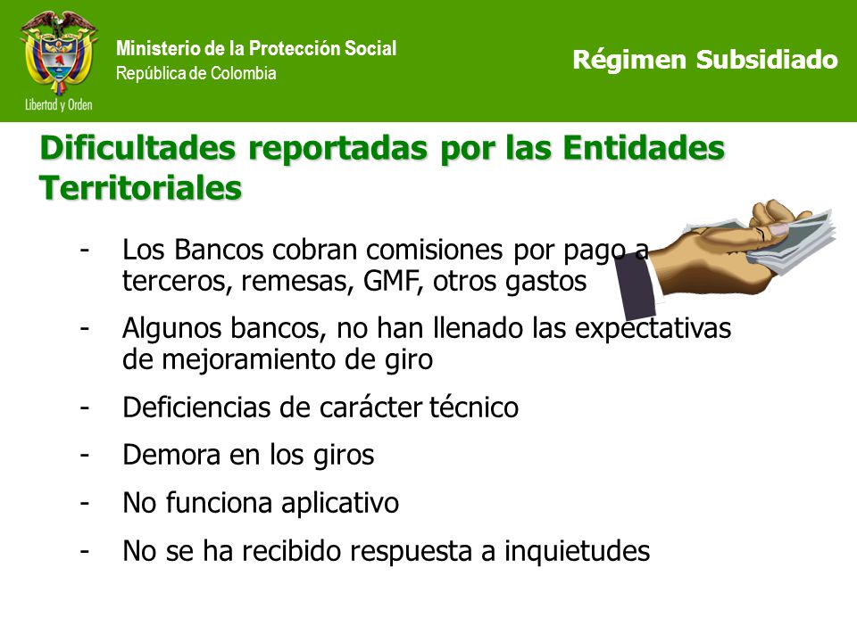 Dificultades reportadas por las Entidades Territoriales
