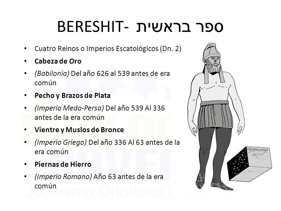 BERESHIT- ספר בראשית Cuatro Reinos o Imperios Escatológicos (Dn. 2)