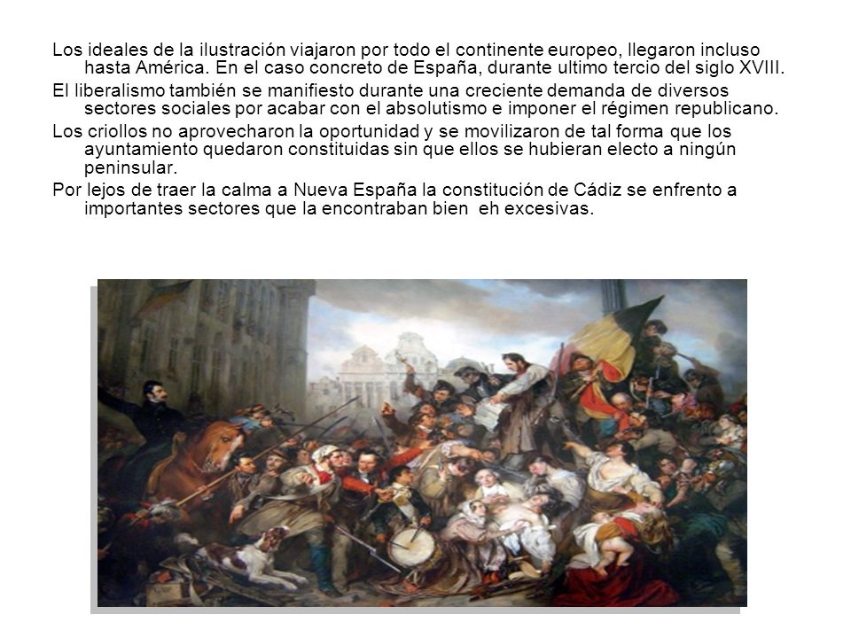 Los ideales de la ilustración viajaron por todo el continente europeo, llegaron incluso hasta América. En el caso concreto de España, durante ultimo tercio del siglo XVIII.