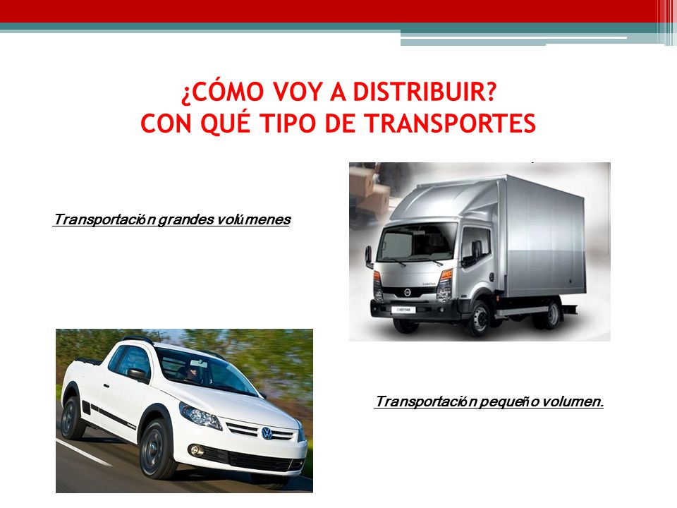 ¿CÓMO VOY A DISTRIBUIR CON QUÉ TIPO DE TRANSPORTES