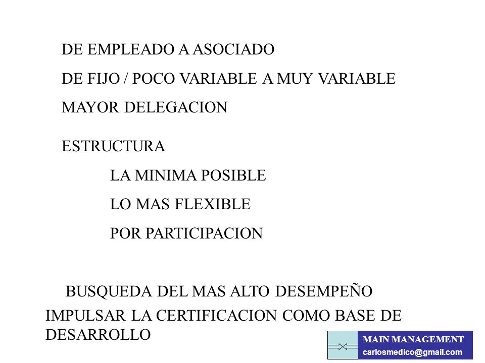 DE FIJO / POCO VARIABLE A MUY VARIABLE MAYOR DELEGACION