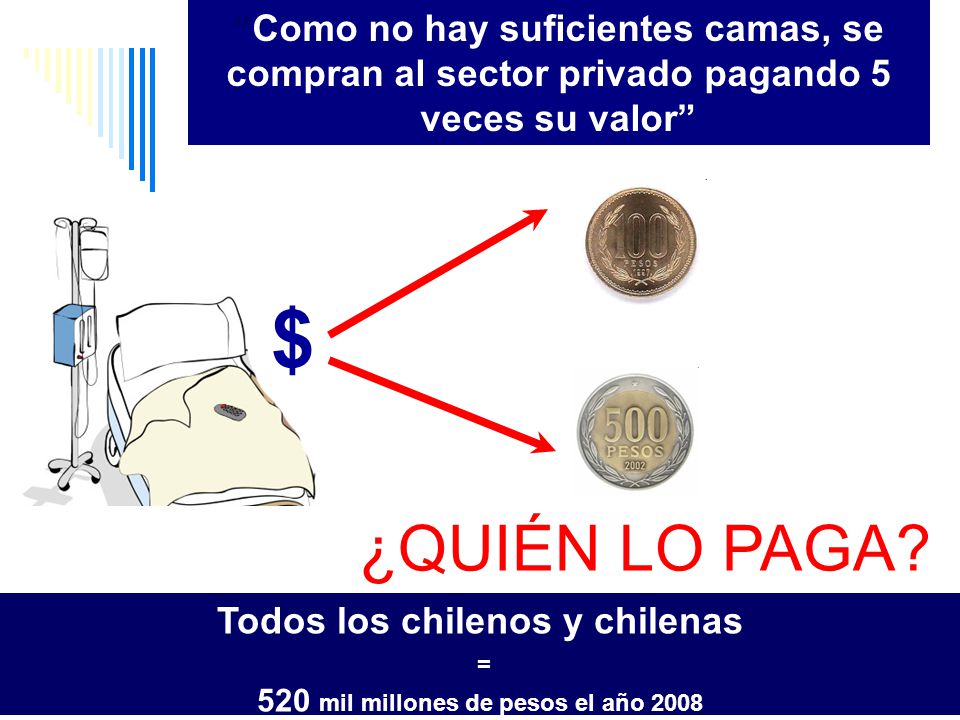 Todos los chilenos y chilenas 520 mil millones de pesos el año 2008