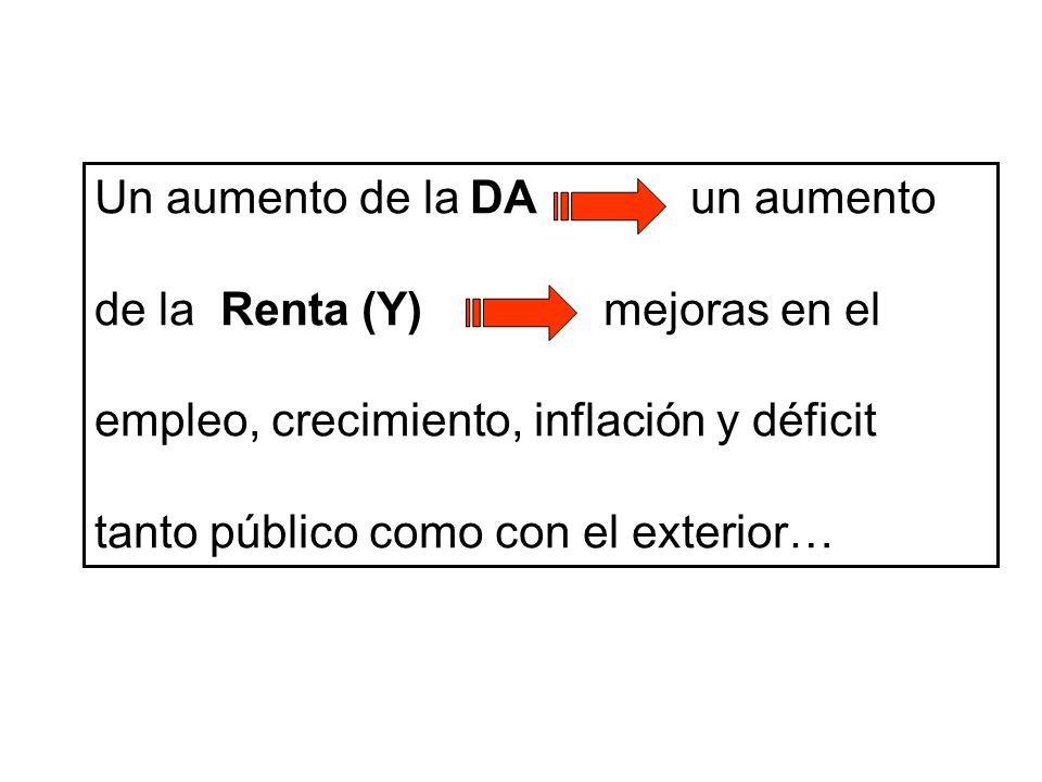 Un aumento de la DA un aumento