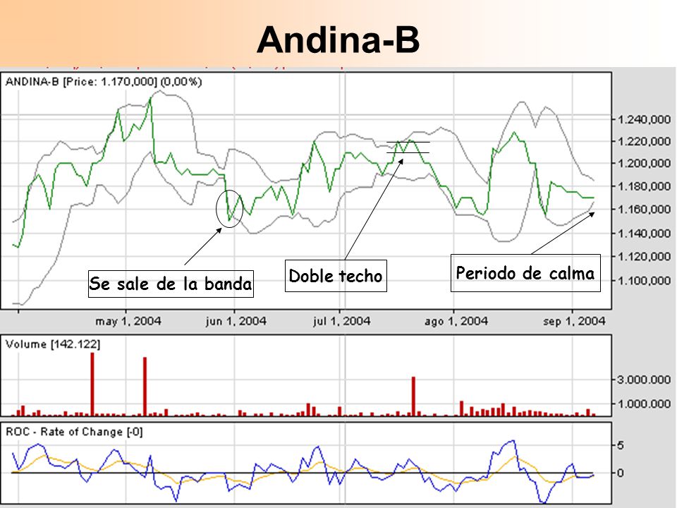 Andina-B Periodo de calma Doble techo Se sale de la banda