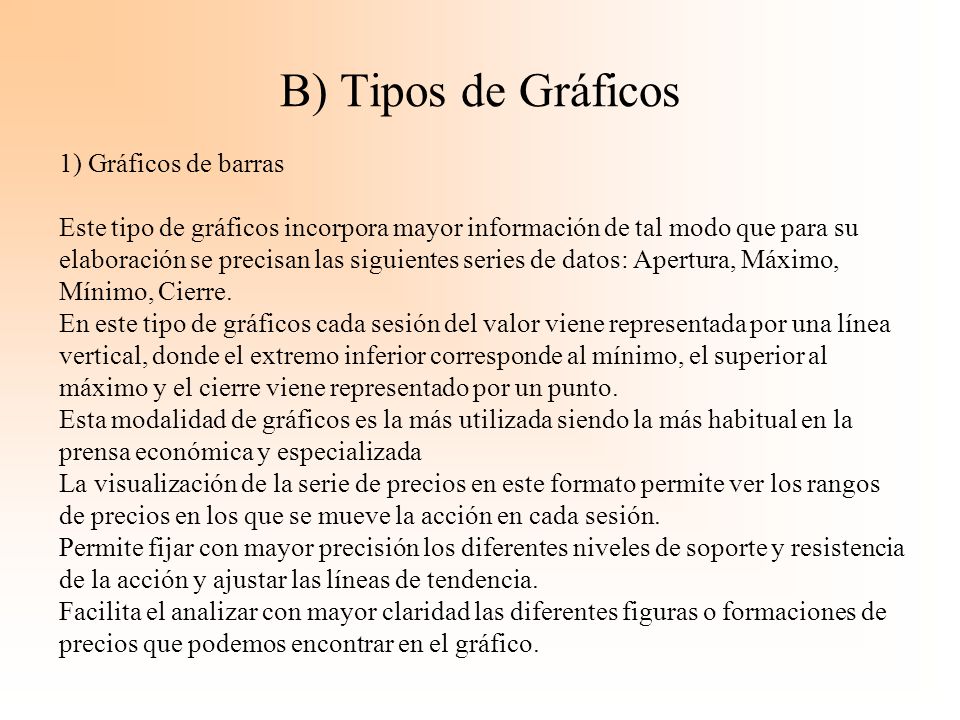 B) Tipos de Gráficos 1) Gráficos de barras