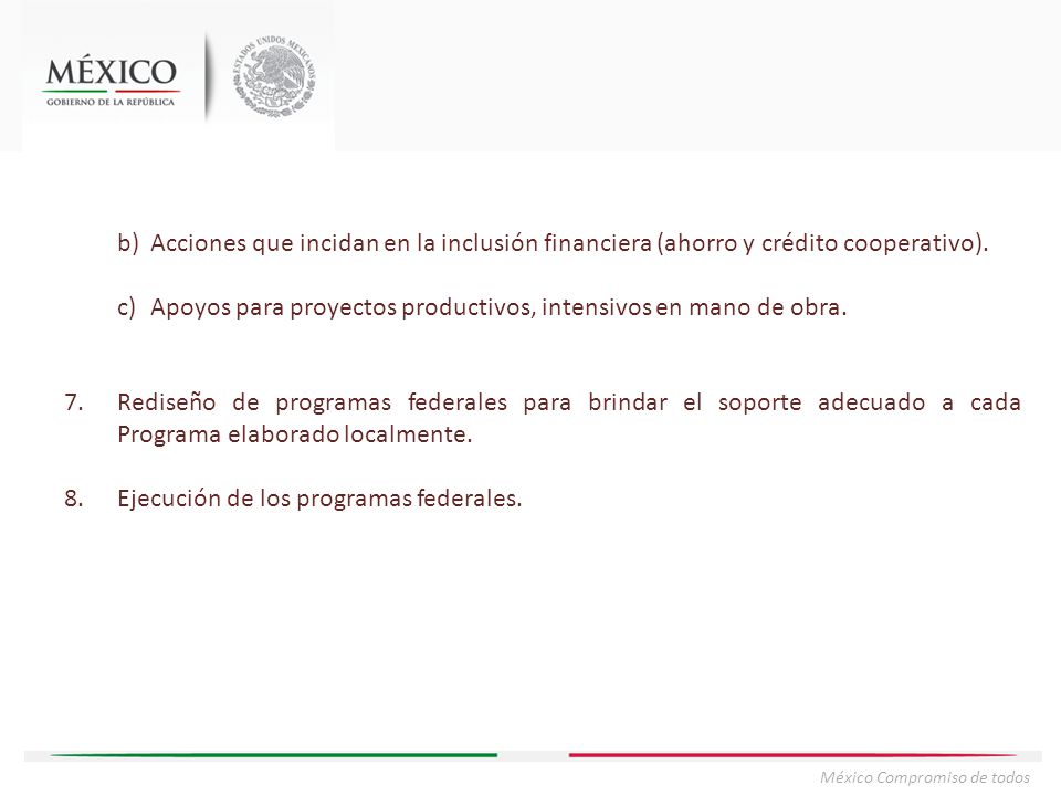 Acciones que incidan en la inclusión financiera (ahorro y crédito cooperativo).