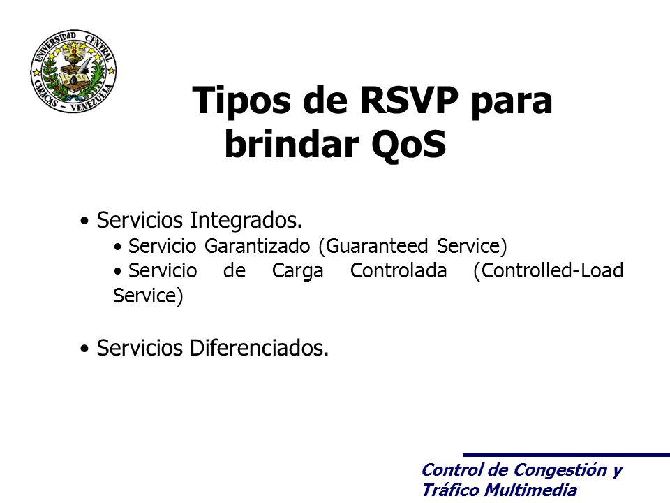 Tipos de RSVP para brindar QoS