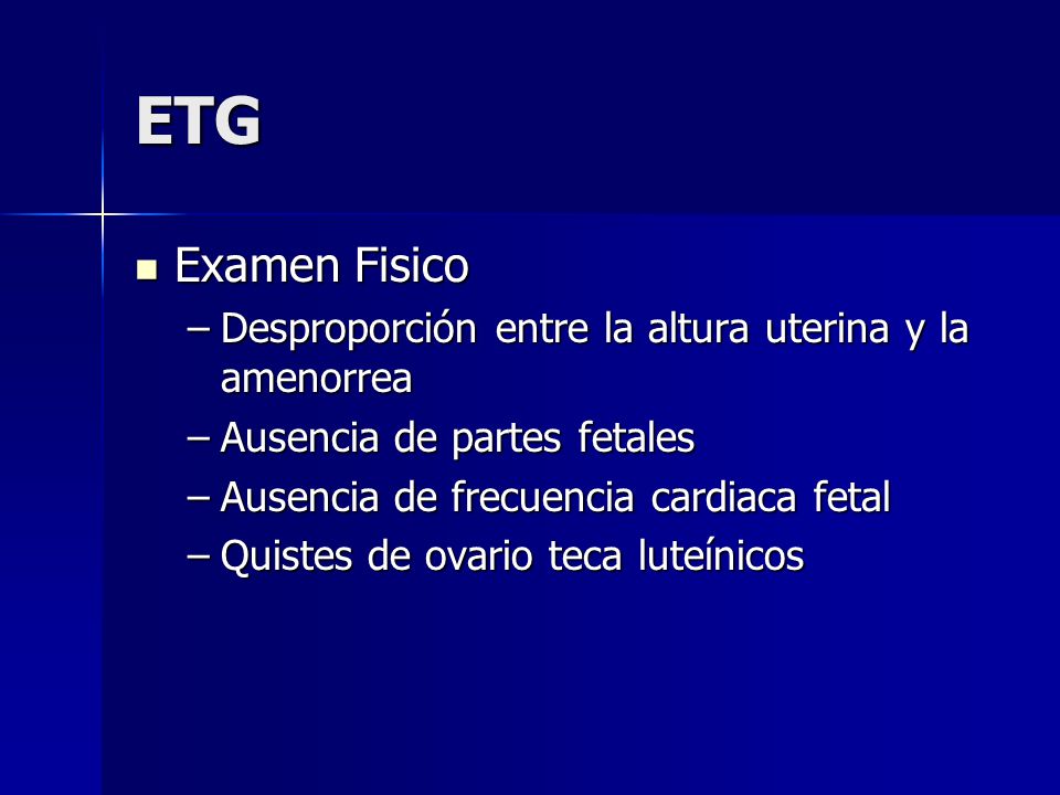 ETG Examen Fisico Desproporción entre la altura uterina y la amenorrea