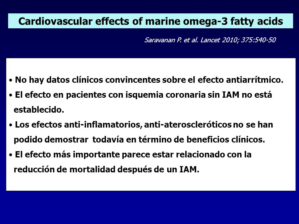 Cardiovascular effects of marine omega-3 fatty acids