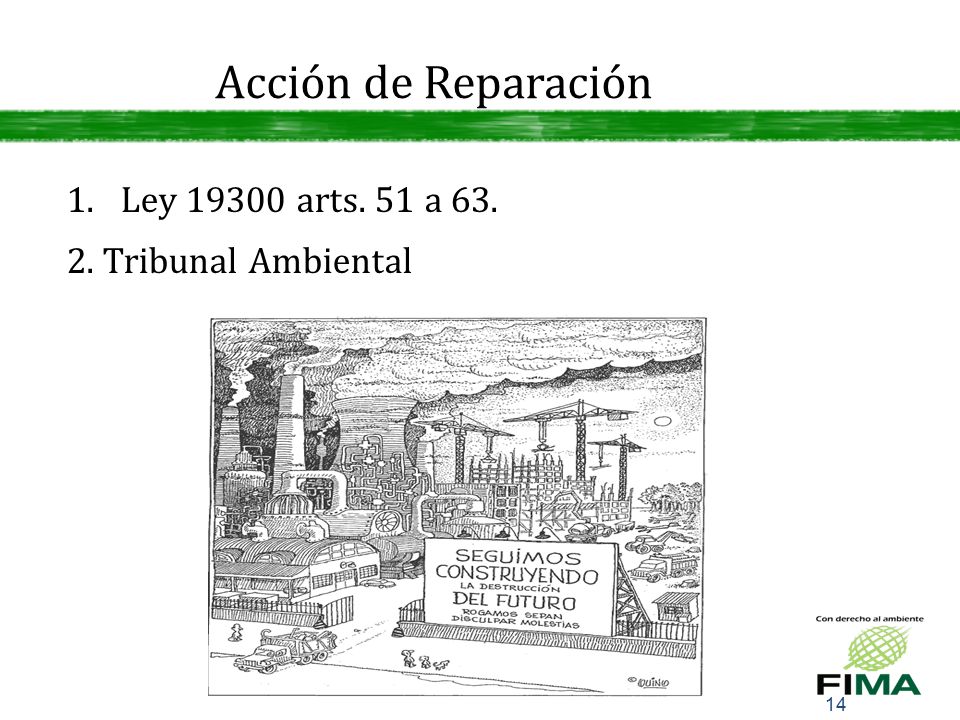 Acción de Reparación Ley arts. 51 a Tribunal Ambiental 14