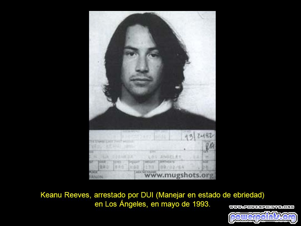 Keanu Reeves, arrestado por DUI (Manejar en estado de ebriedad)