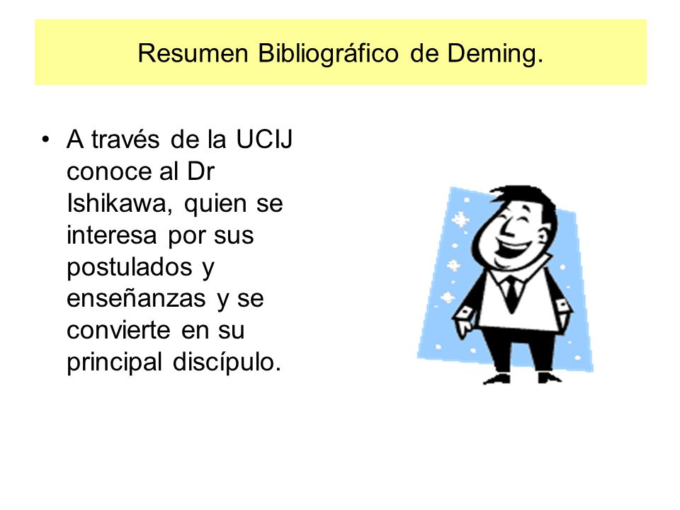 Resumen Bibliográfico de Deming.