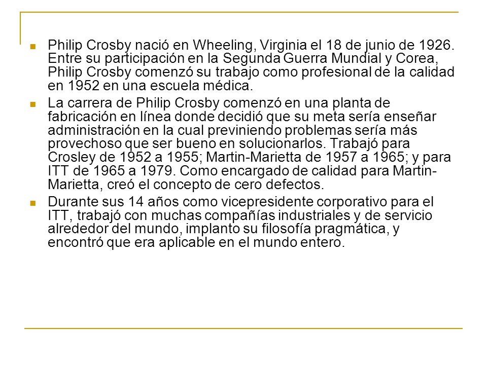 Philip Crosby nació en Wheeling, Virginia el 18 de junio de 1926