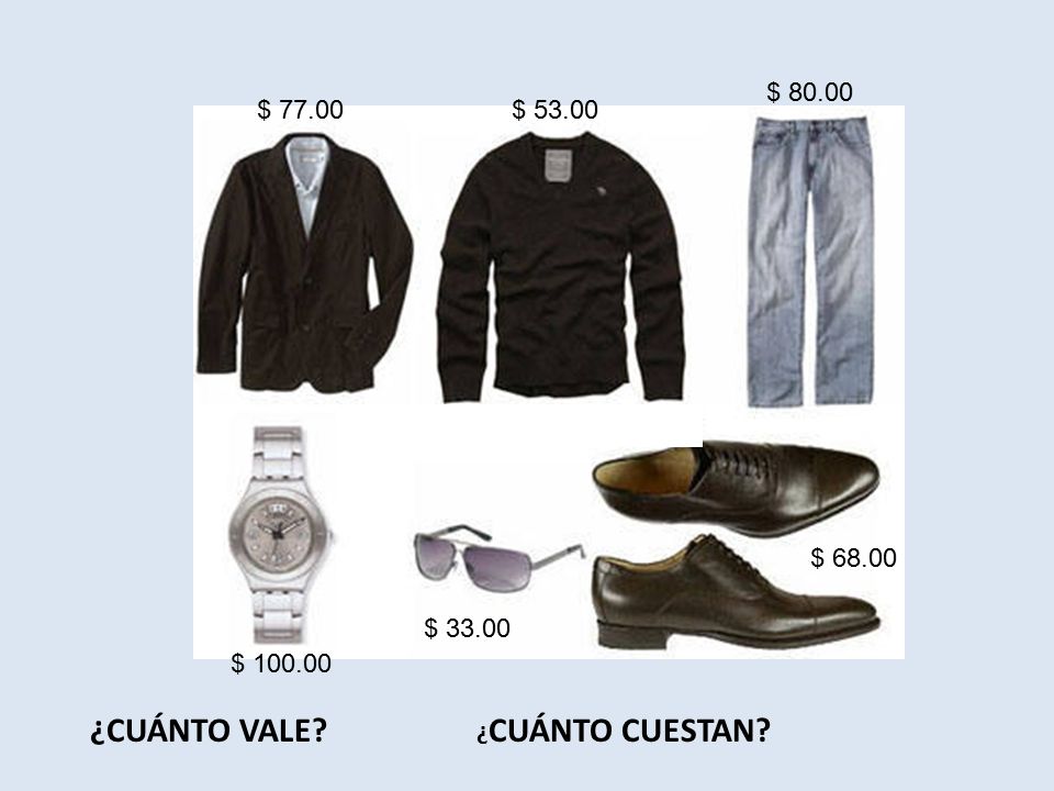 $ $ $ $ $ $ ¿CUÁNTO VALE ¿CUÁNTO CUESTAN