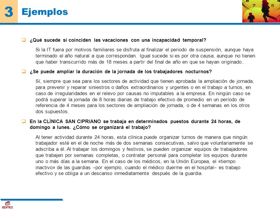 Ejemplos ¿Qué sucede si coinciden las vacaciones con una incapacidad temporal