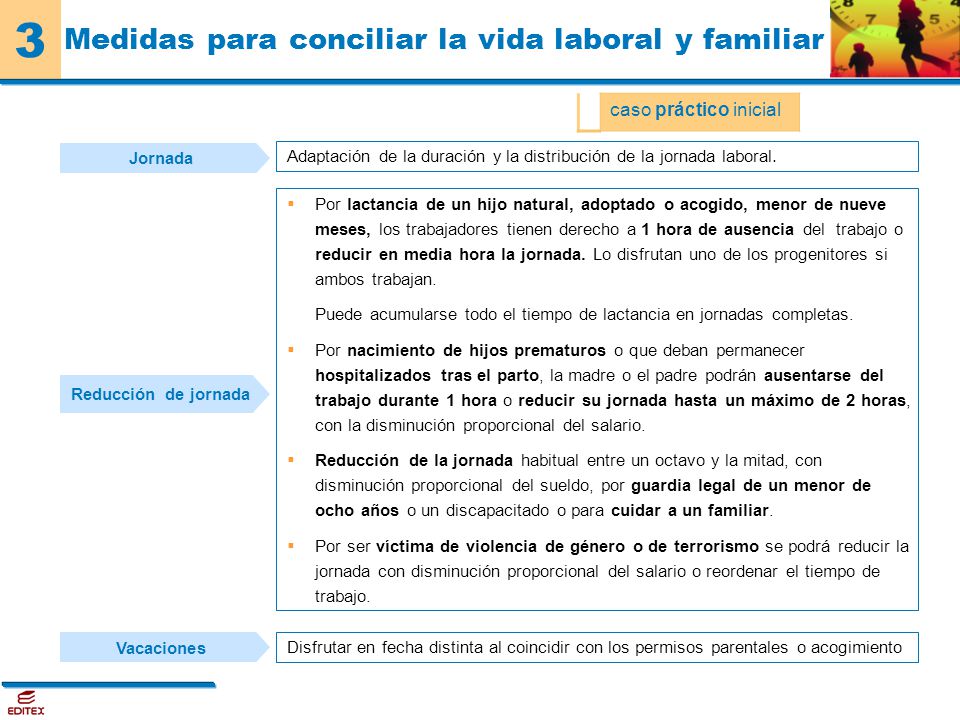 Medidas para conciliar la vida laboral y familiar