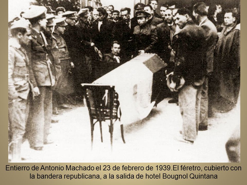 Entierro de Antonio Machado el 23 de febrero de 1939