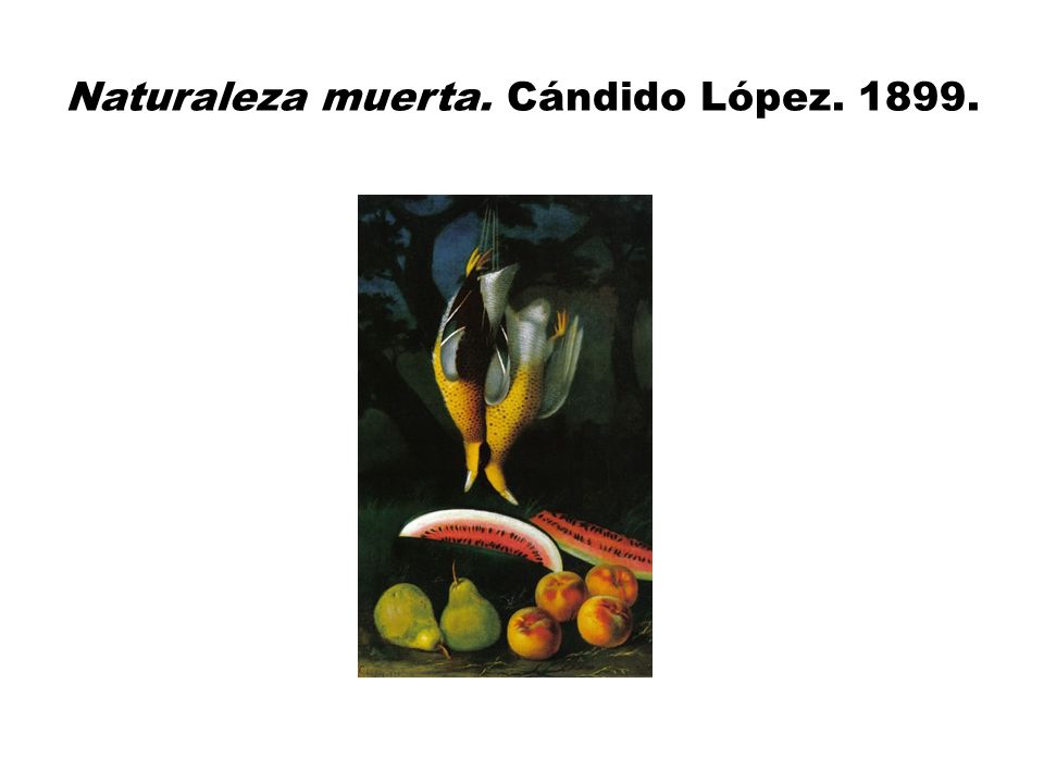 Naturaleza muerta. Cándido López