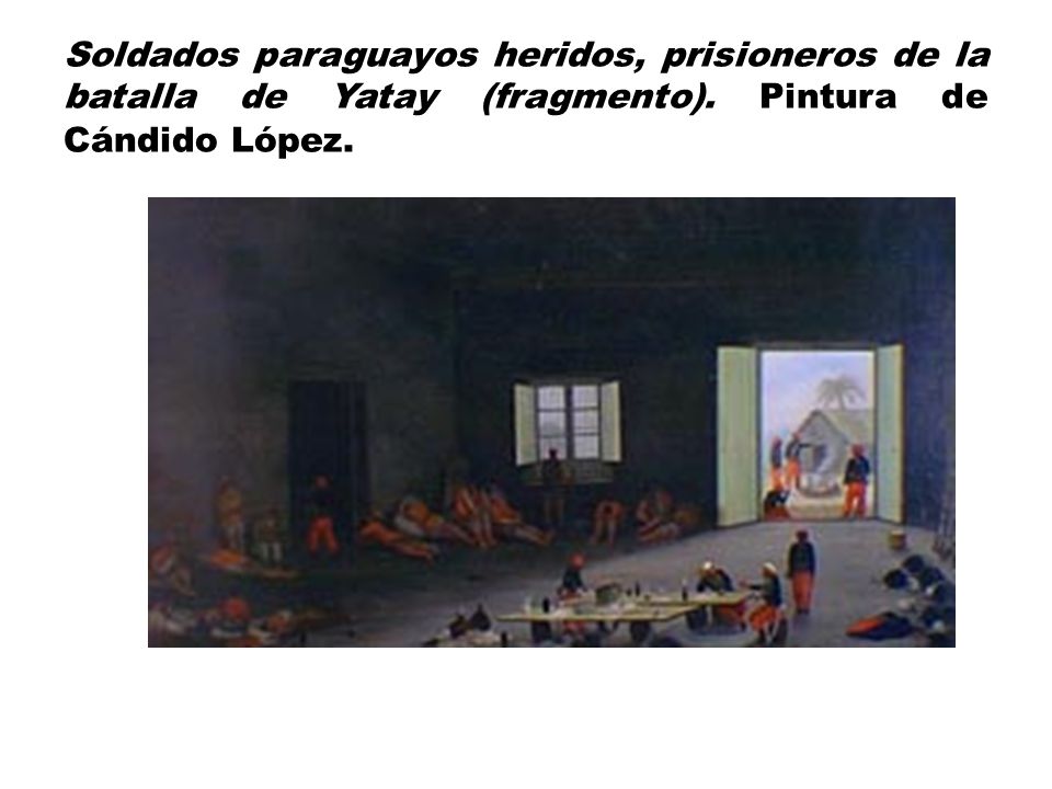 Soldados paraguayos heridos, prisioneros de la batalla de Yatay (fragmento).