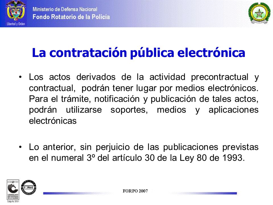 La contratación pública electrónica