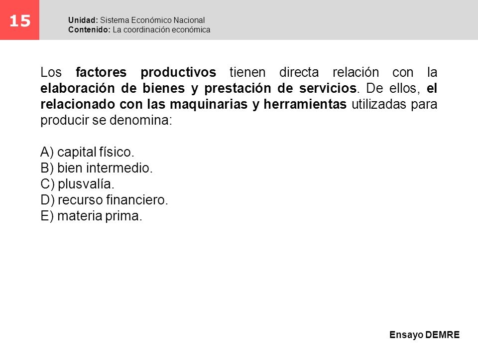 15 Unidad: Sistema Económico Nacional. Contenido: La coordinación económica.